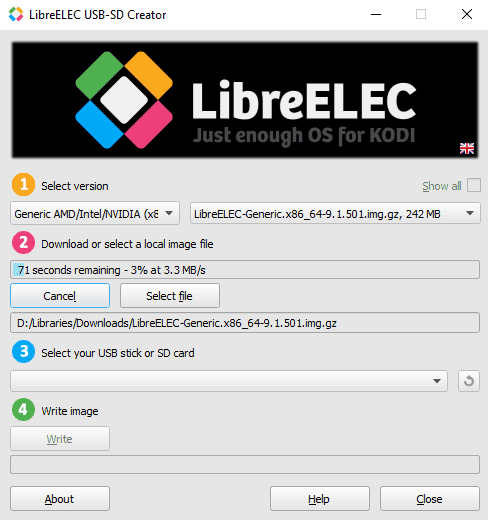 muo linux libreelec select download min DzTechs | Kodibuntu إنتهى؟ كيفية تحويل أي كمبيوتر Linux إلى HTPC مع LibreELEC
