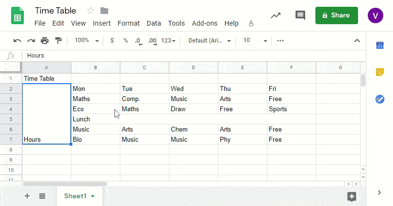 كيفية دمج الخلايا في "جداول بيانات Google" مع كيفية إنشاء جدول في Wordpress - Google Office Suite احتراف الووردبريس 
