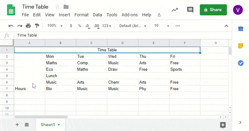 كيفية دمج الخلايا في "جداول بيانات Google" مع كيفية إنشاء جدول في Wordpress - Google Office Suite احتراف الووردبريس 