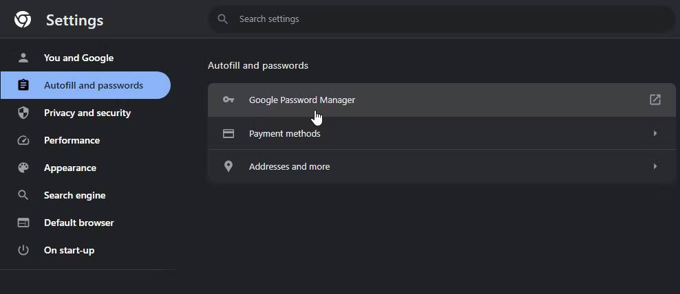 chrome passwords manager option | كيفية عرض كلمات السر المحفوظة في Google Chrome (ومنع الآخرين من الوصول إليها)