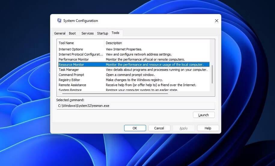 طرق لفتح أداة "مراقبة الموارد" في Windows 11 - الويندوز