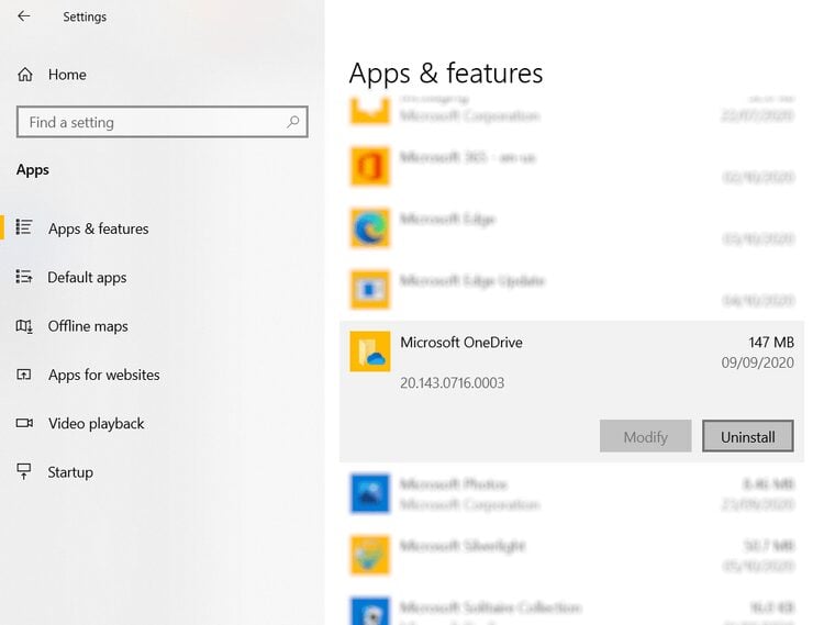how to get rid of microsoft onedrive